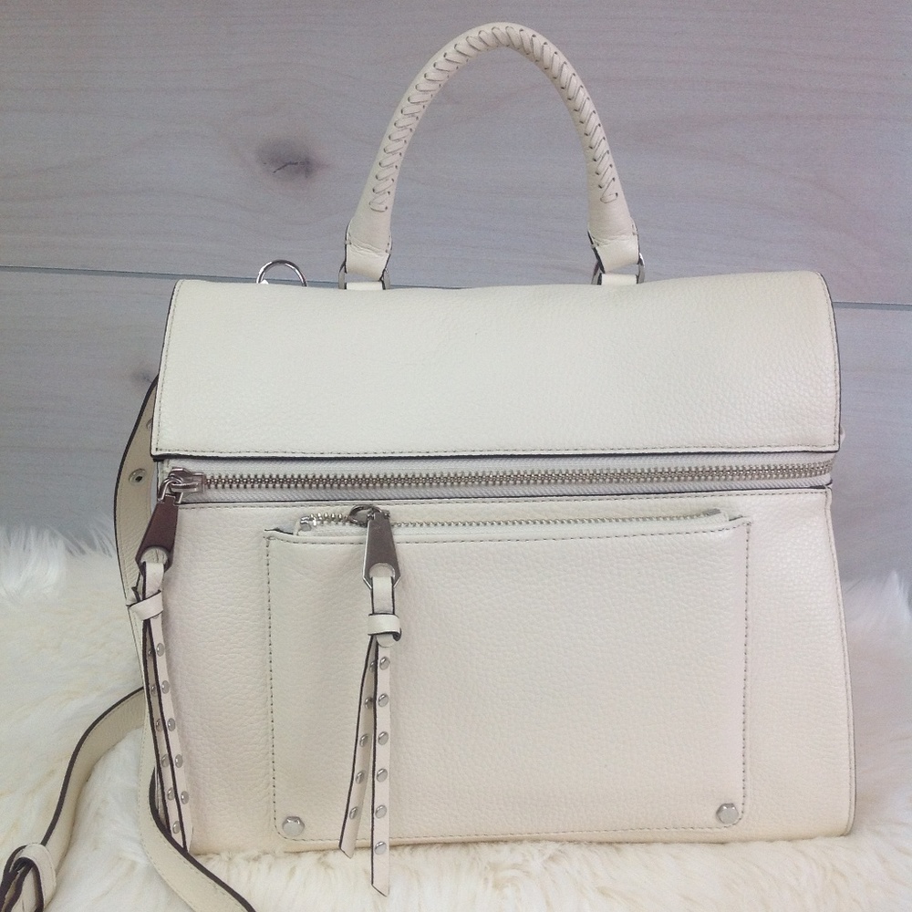 Rebecca Minkoff Jane Satchel Tote Antique White - Picture 3 of 8